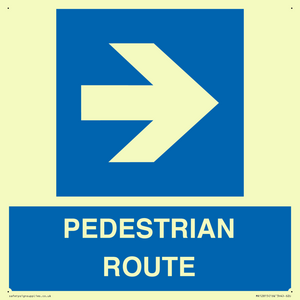 PEDESTRIAN ROUTE - right arrow